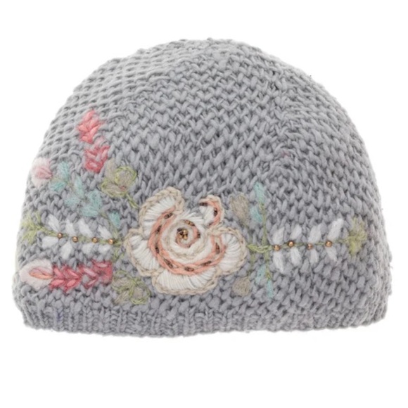 French Knot By Lindsay Mason Josephine Cloche Floral Embroidered Beanie - Picture 1 of 4